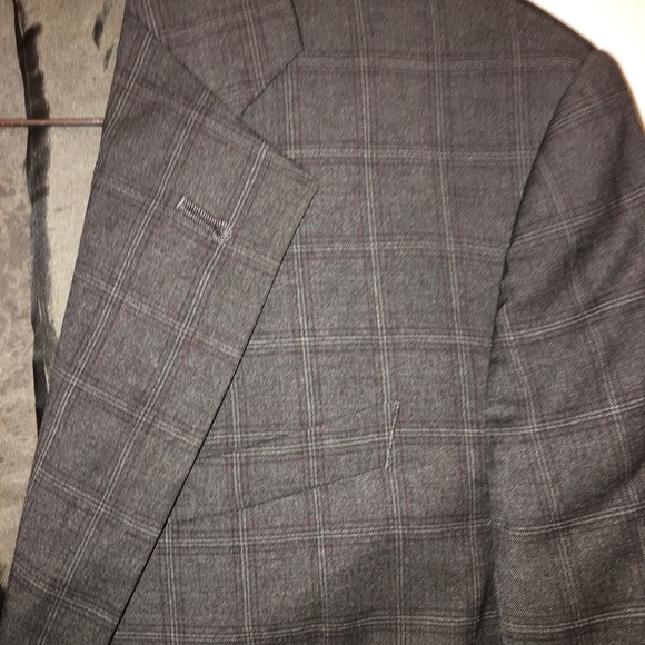 Armani Wool Windowpane Two Button Blazer - Picture 3 of 10